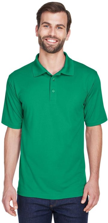 UltraClub Men's Cool & Dry Mesh Pique Short Sleeve Polo Shirt